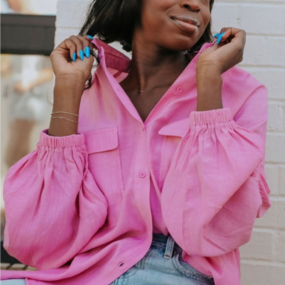 Riffraff orchid button down - medium